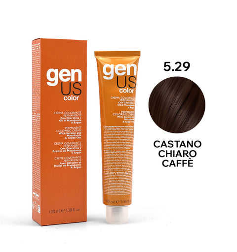 Genus Color 5.29 Castano Chiaro Caffè 100 ml con campione colore
