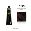 L’Oréal Professionnel INOA 5.35 60 ml, tubo originale e campione colore indicativo su fondo bianco