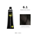 L’Oréal Professionnel INOA 6.1 60 ml, tubo originale e campione colore indicativo su fondo bianco