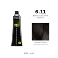 L’Oréal Professionnel INOA 6.11 60 ml, tubo originale e campione colore indicativo su fondo bianco