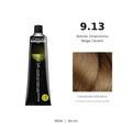 L’Oréal Professionnel INOA 9.13 60 ml, tubo originale e campione colore indicativo su fondo bianco