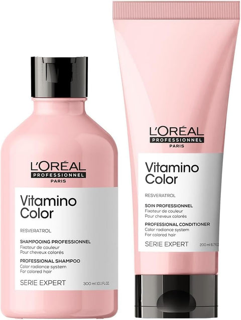 Kit L’Oréal Professionnel Vitamino Color per capelli colorati: shampoo 300 ml e balsamo 200 ml