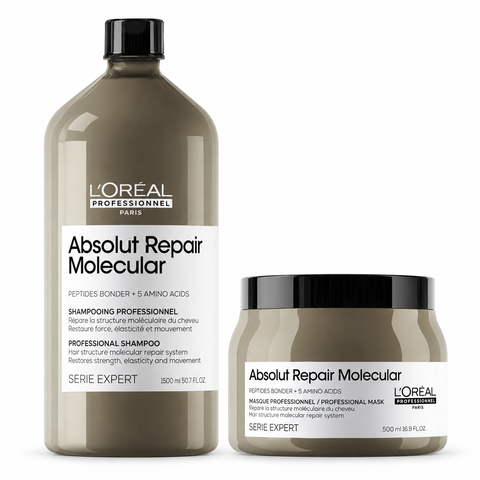 L’Oréal Absolut Repair Molecular Kit Maxi Shampoo 1500 ml + Maschera 500 ml