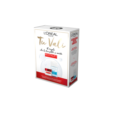 Cofanetto L'Oréal Paris Revitalift con crema viso giorno antirughe 50 ml e struccante occhi 125 ml
