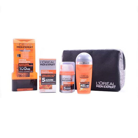L'Oréal Men Expert kit anti-fatica pochette con crema, gel doccia e deodorante