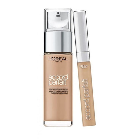 Kit L'Oréal Paris fondotinta Accord Parfait 2.N Vanille e correttore Accord Parfait 2N