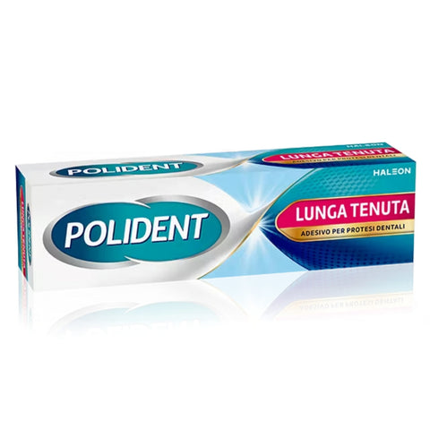 Polident Lunga Tenuta crema adesiva per protesi dentali tubo da 40 g con astuccio