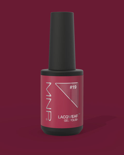 Lacqwear MNP Gel Polish 19 Fantastic 10ml — rosso vino con micro glitter