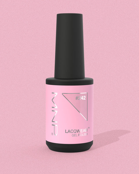 Lacqwear MNP Gel Polish 242 Fairy Floss 10ml — rosa con micro glitter