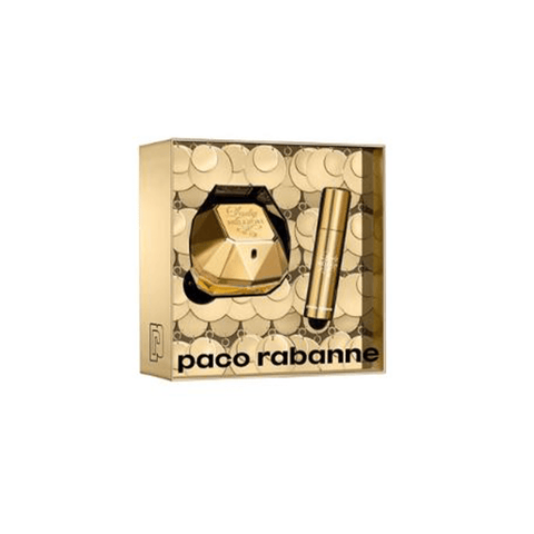 Cofanetto Paco Rabanne Lady Million Eau de Parfum 50 ml con mini spray da viaggio 10 ml