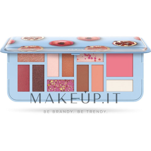 Pupa Palette M Elixir 007 Light Blue Pomegranate palette multifinish occhi e viso