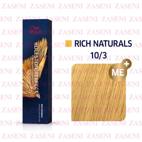 Wella Professionals Koleston Perfect ME+ Rich Naturals 10/3 Biondo Platino Dorato tubo 60 ml